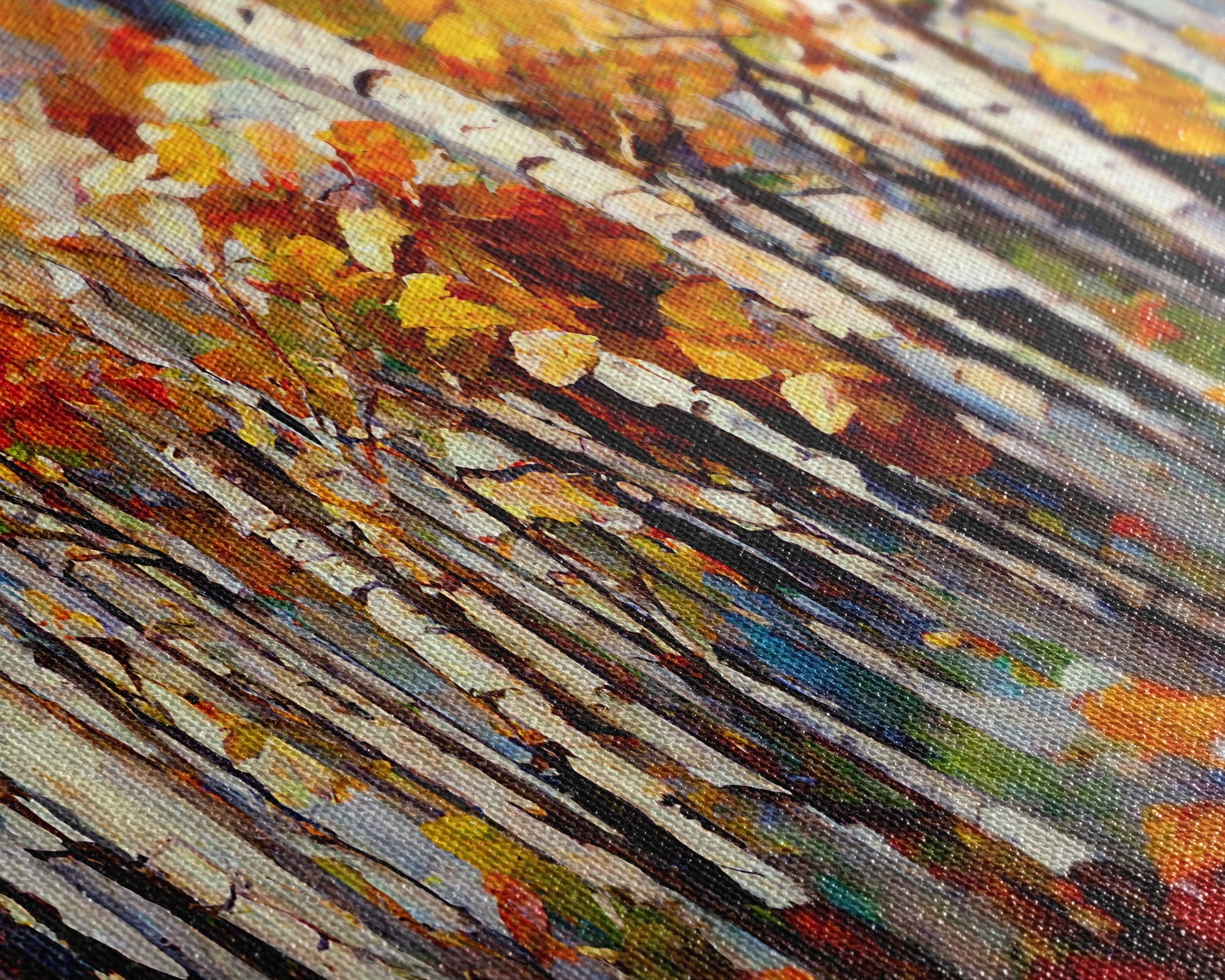 Birch Forest Watercolor, Birch Trees, 3 Piece Wall Art, Ready To Hang Canvas Print, Beautiful Living Room Wall Art Decor