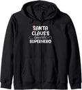 Santa Claus Favorite Superhero Zip Hoodie