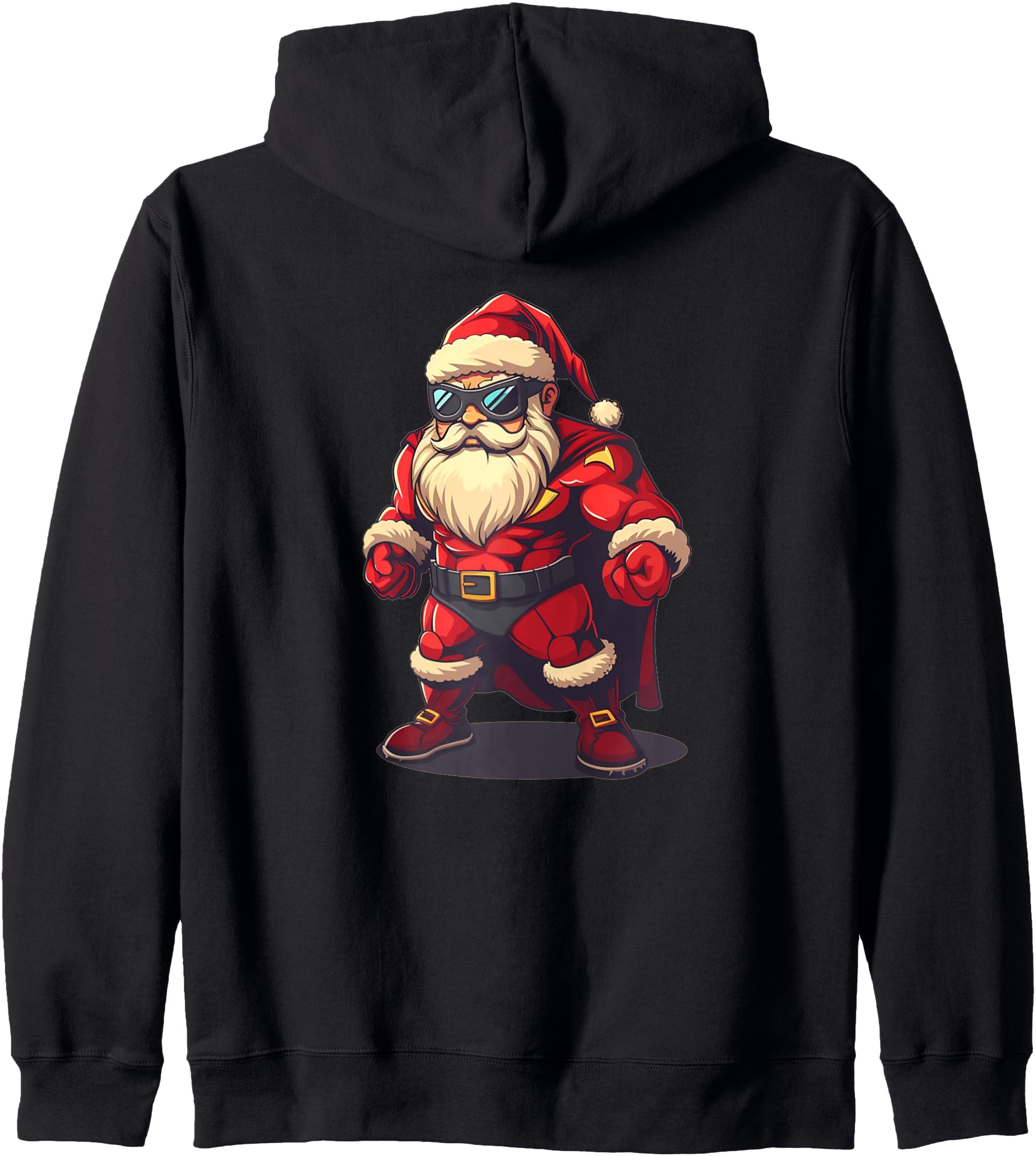 Superhero Santa Claus Costume for Christmas Zip Hoodie