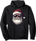 Santa Claus Sunglasses Christmas Funny Graphic Pullover Hoodie