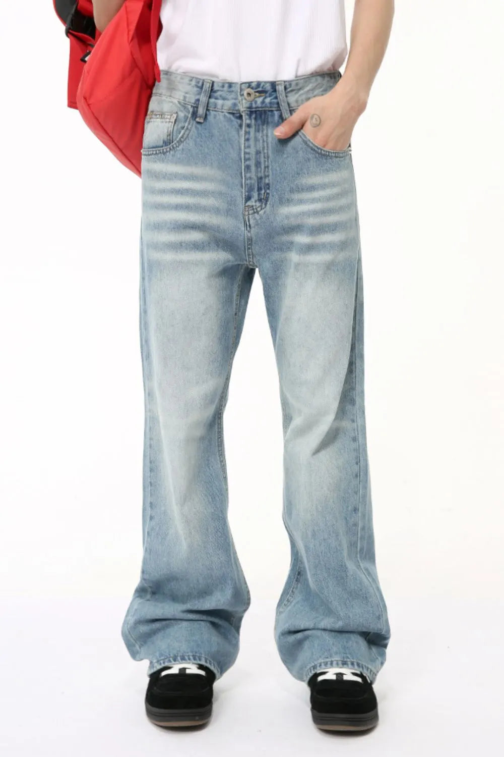 Baggy Jeans with Pockets - Japanese Denim