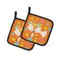 Baby Fox Flowerchild Polkadots Pot Holders - Set of 2 - Heat-Resistant Kitchen Essentials BB7091PTHD
