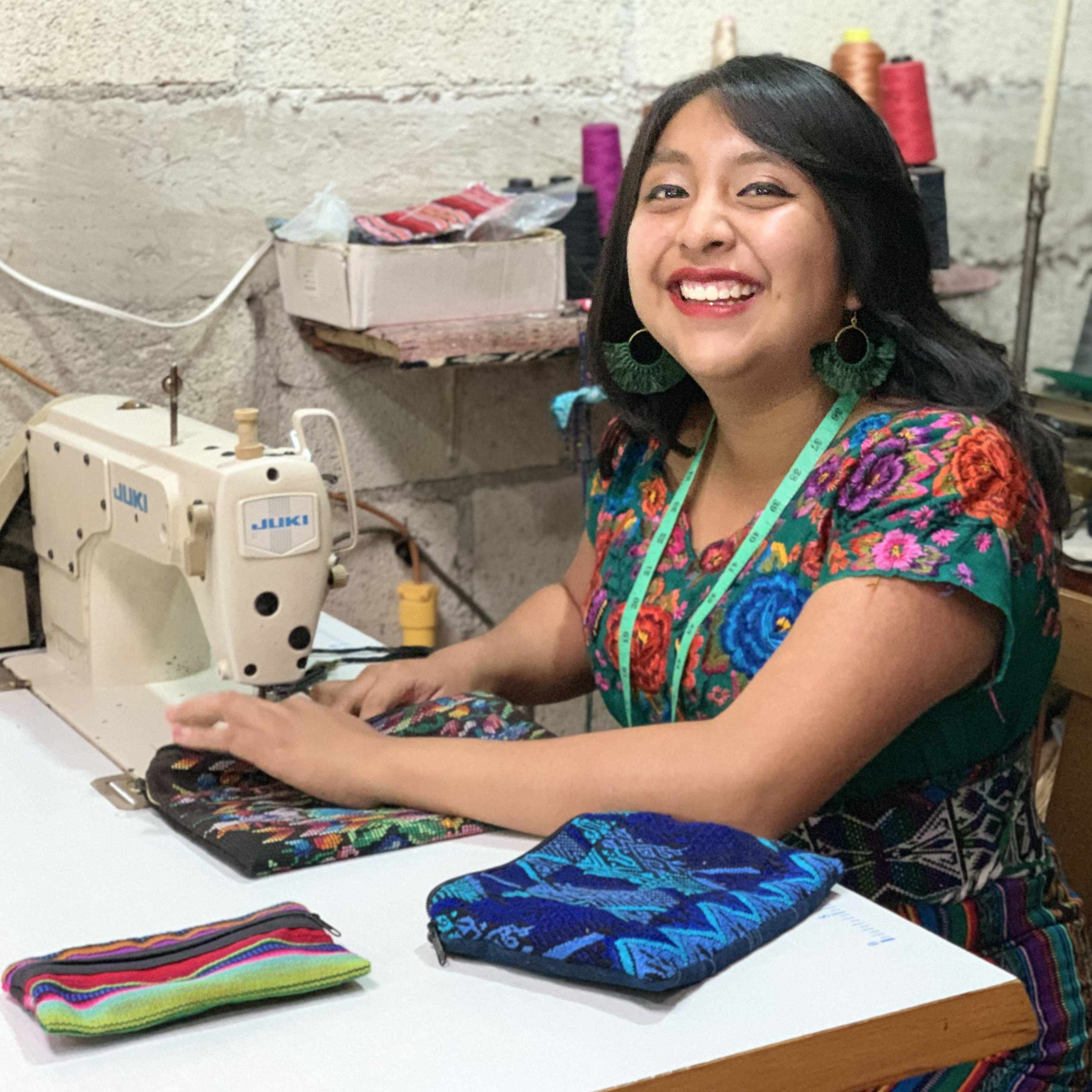 Maya Up-cycled Huipil Cosmetic One-of-a-Kind Bag (XL) - Guatemala
