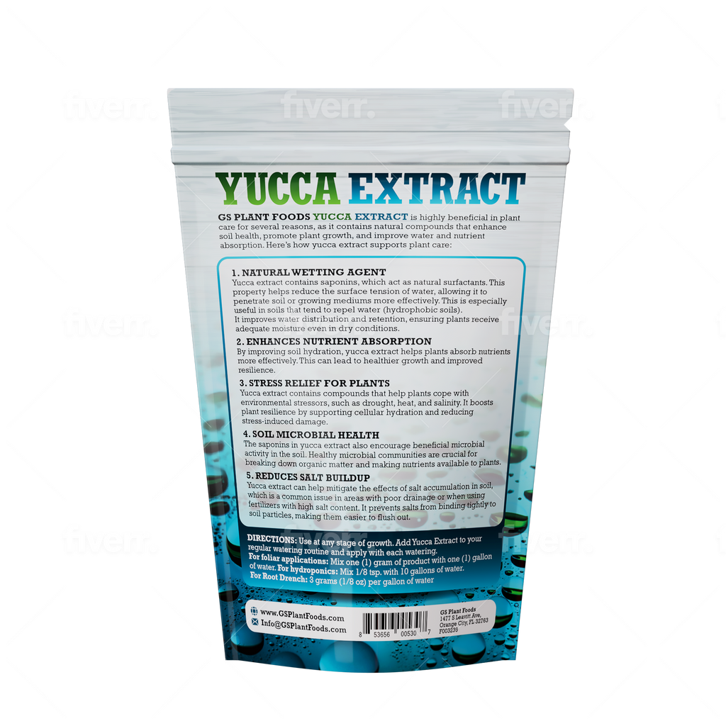 Yucca Extract- Organic wetting Agent and surfactant 8 oz