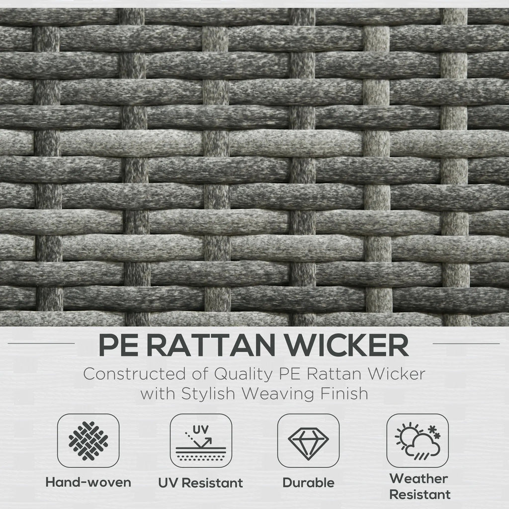 2 Piece Rattan Outdoor Patio Couch Set
