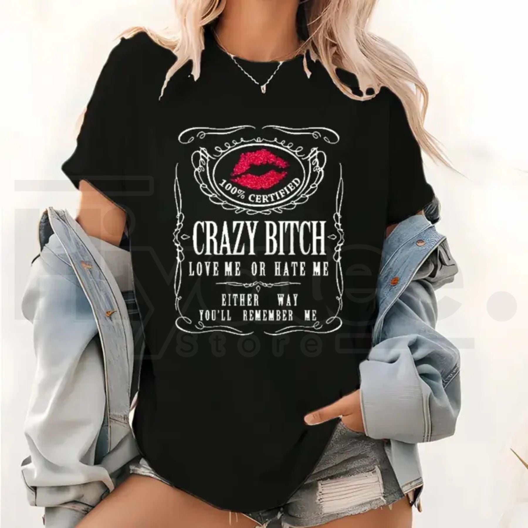 "Bold Statement" Women’s Casual Cotton – Humorous Short-Sleeve Graphic