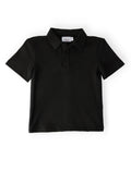 Boys Black S/S Polo
