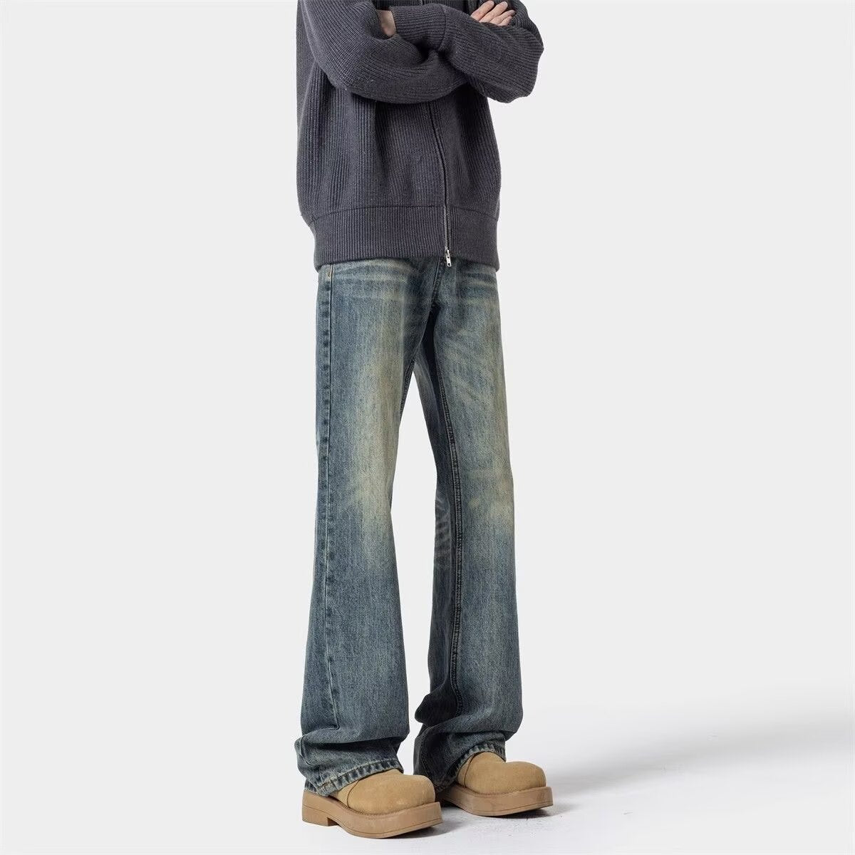 Summer Straight Leg Wide Leg Flared Jeans for Boys
