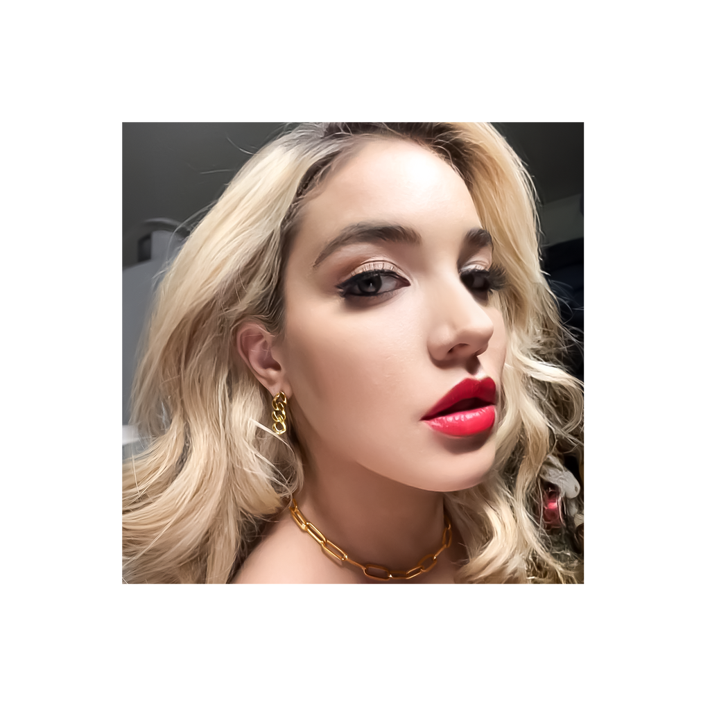 ER160G B.Tiff High Polish Gold Cuban Link Earrings