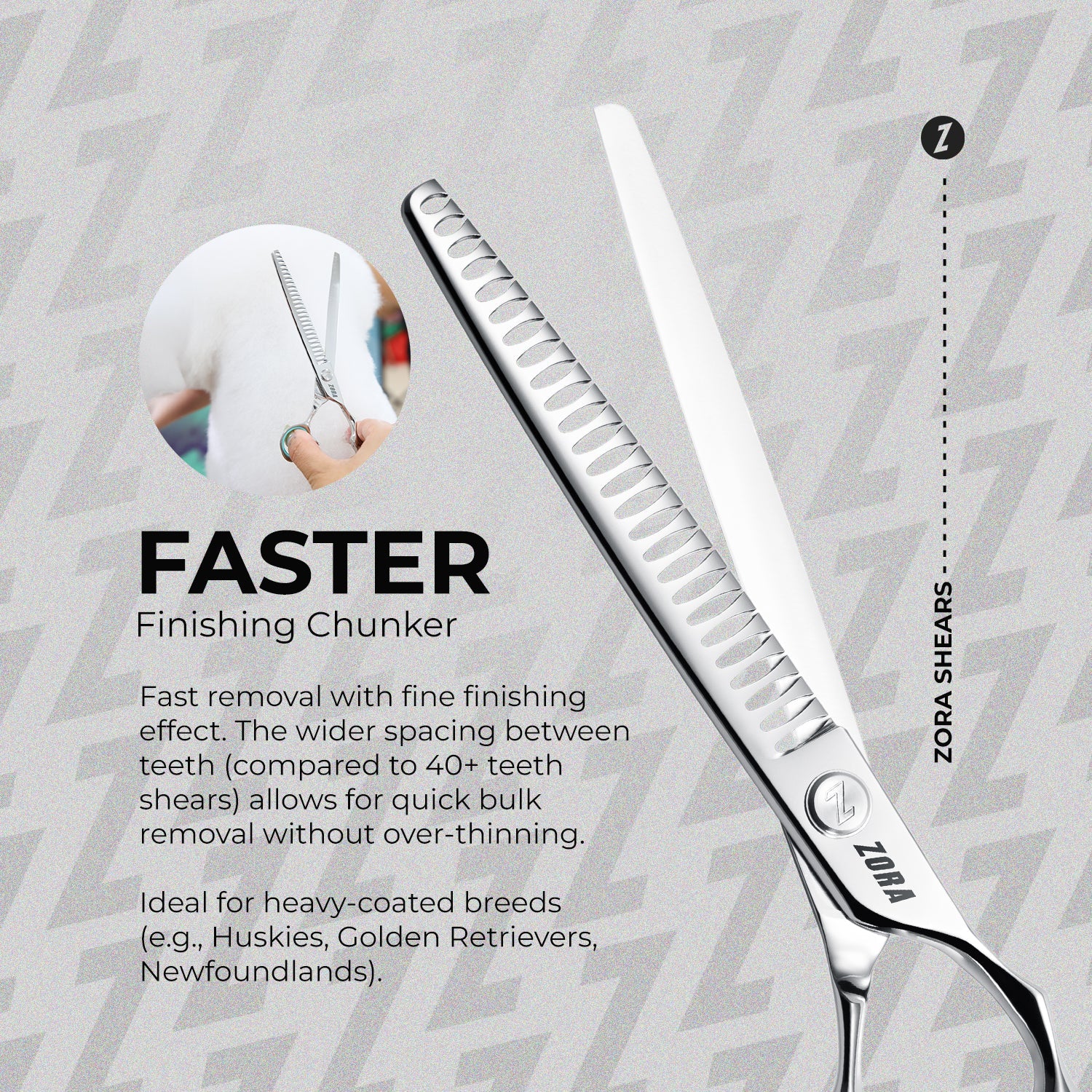 Zora Pet Grooming Chunker Shear - Model A-7526