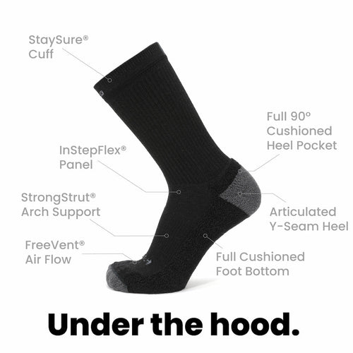 3 Pack Carbon - Casual Crew Midweight Merino Wool Sock