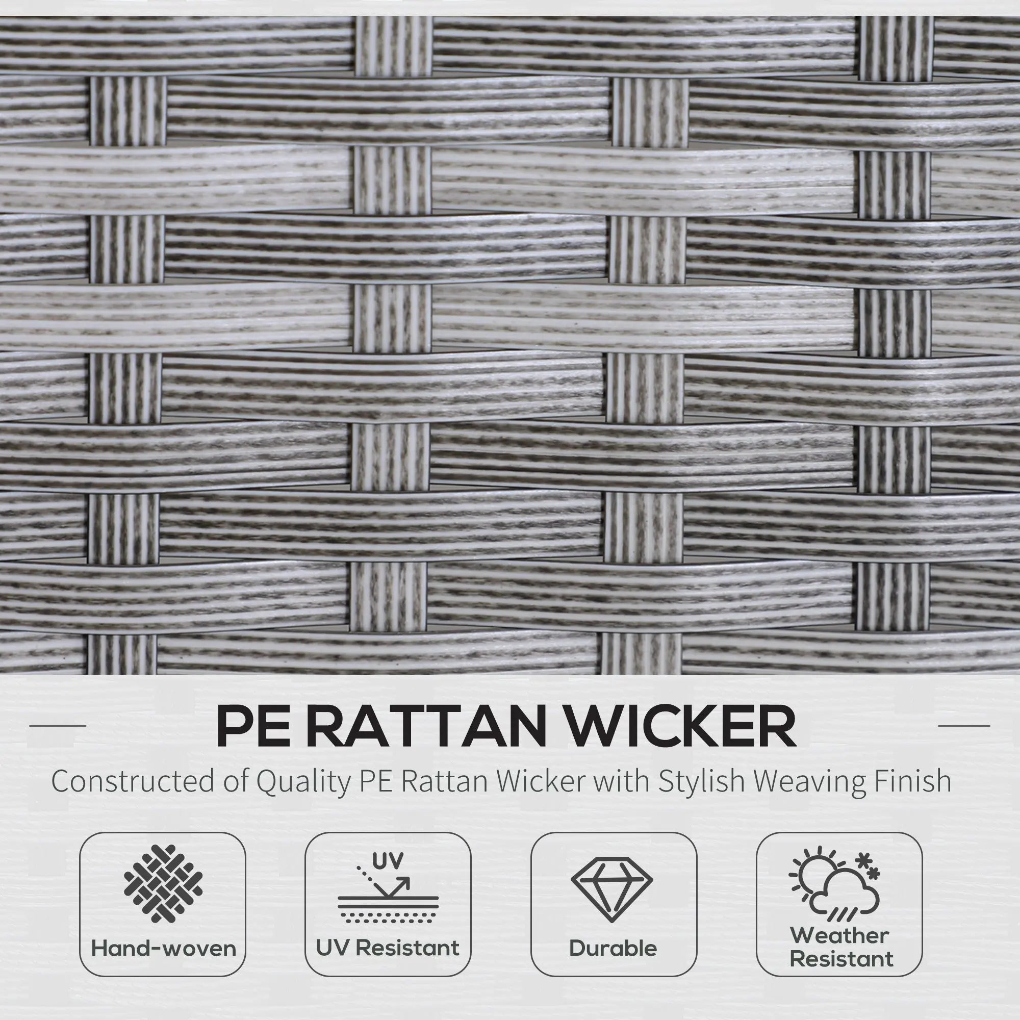 5 Piece Rattan Outdoor Patio Couch Set