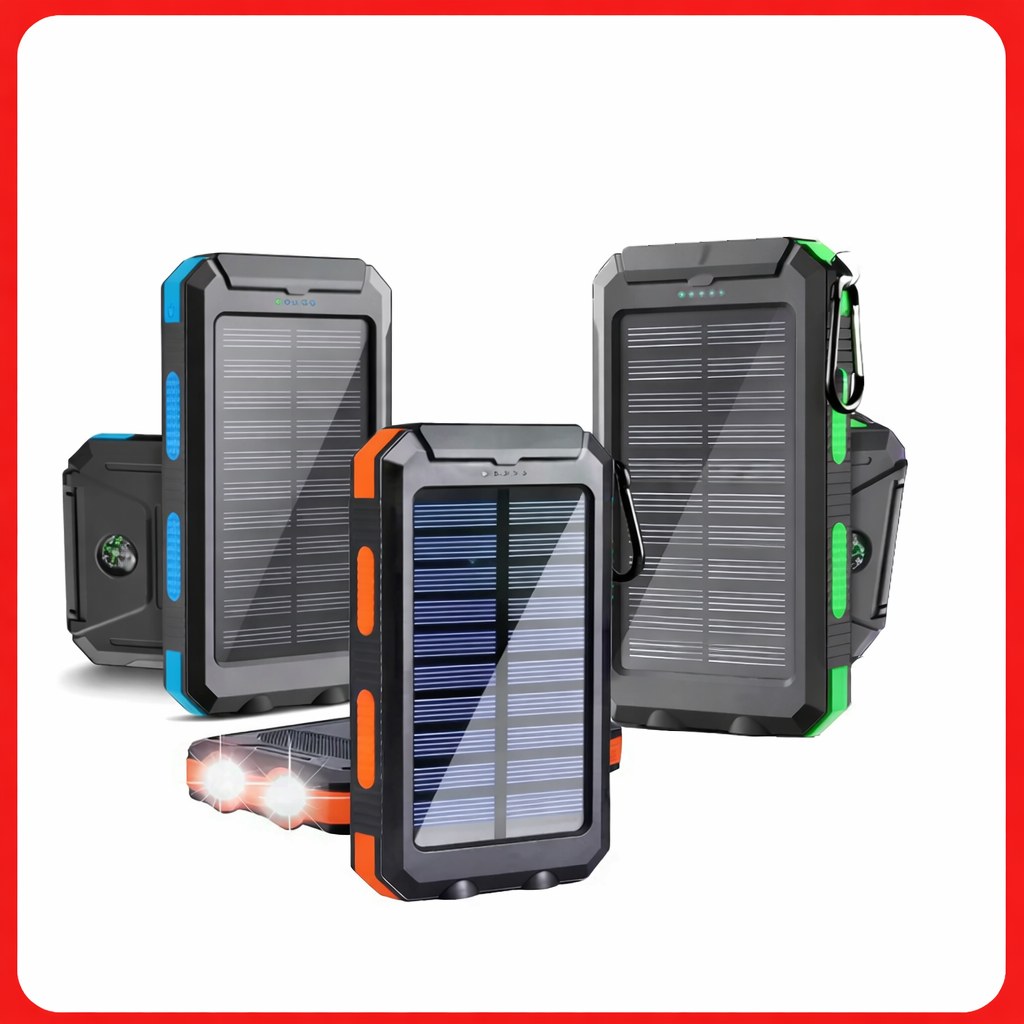 Gaiaray 30000mAh Solar Power Bank Dual USB Waterproof LED Outdoor Travel Charger
