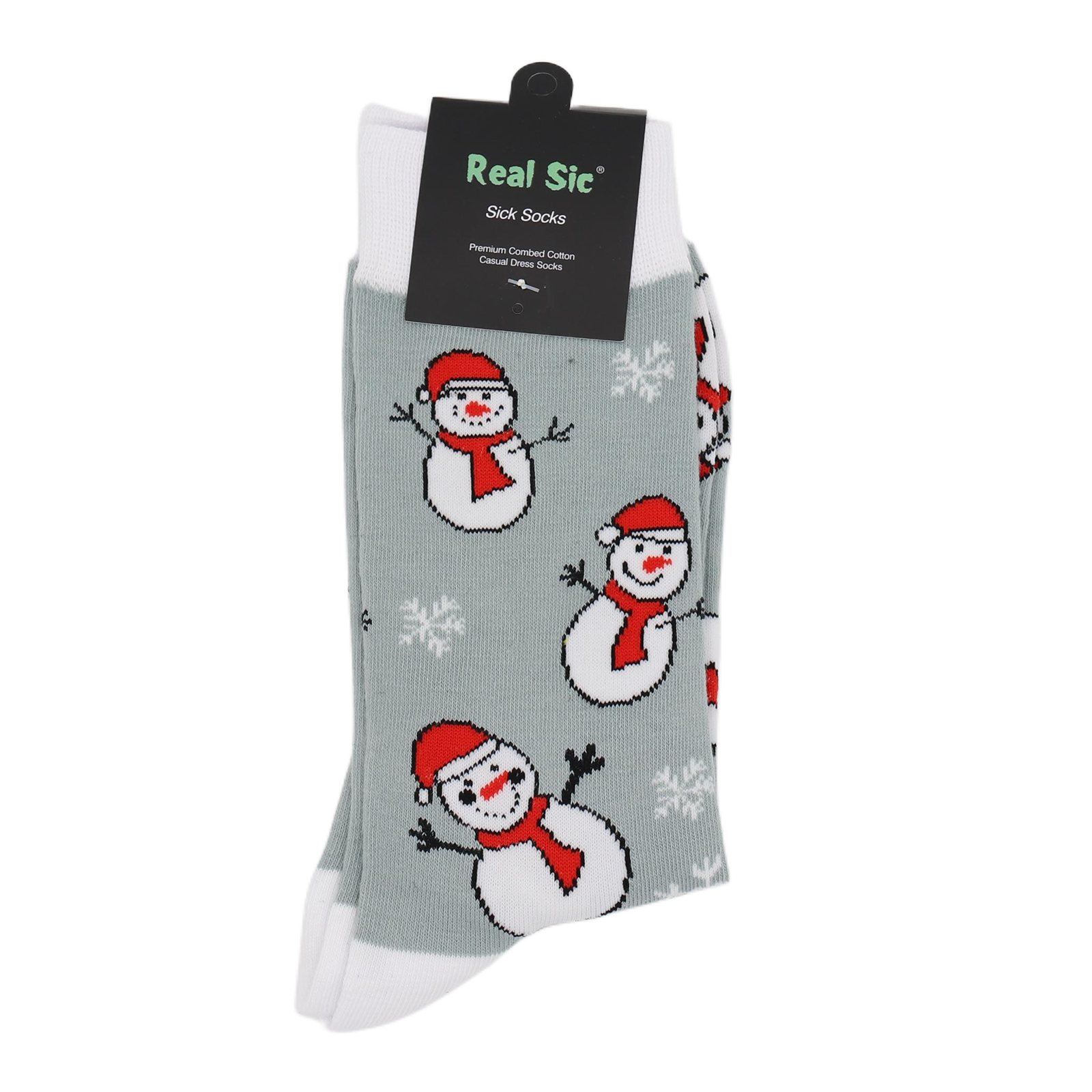 Snow Man Holiday Socks - Comfy Cotton for Men & Women