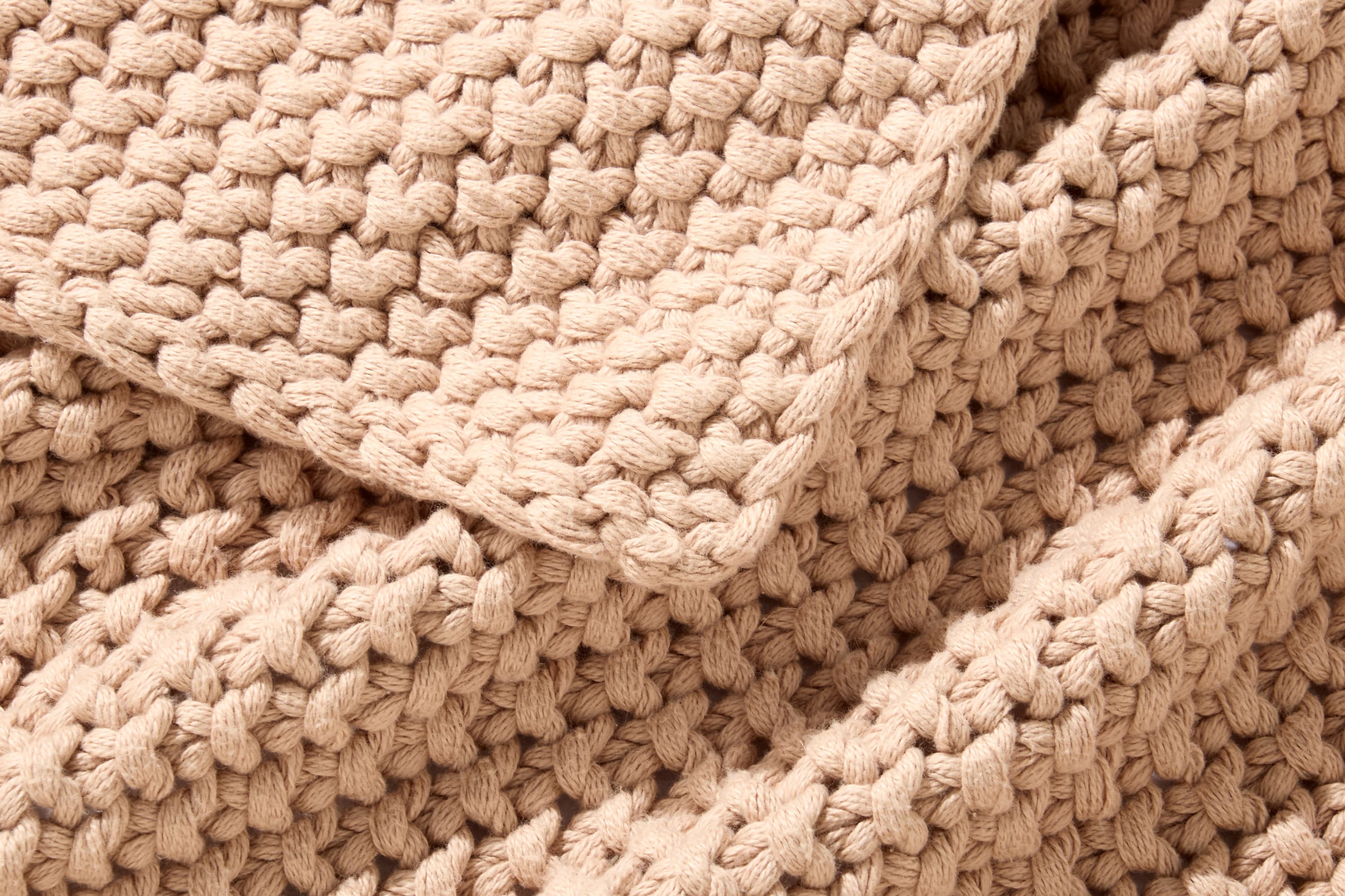 Seed Stitch Cotton Throw Blanket