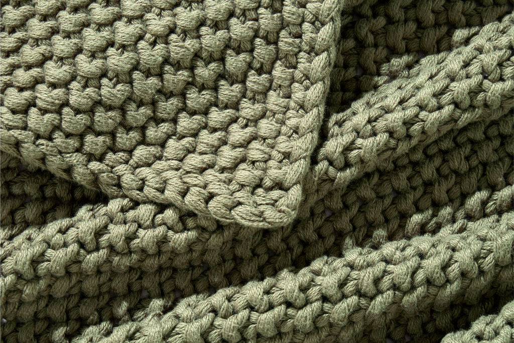 Seed Stitch Cotton Throw Blanket