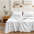 Tache Microfiber Cloud White Bed Sheet Set (505-CW-BSS)