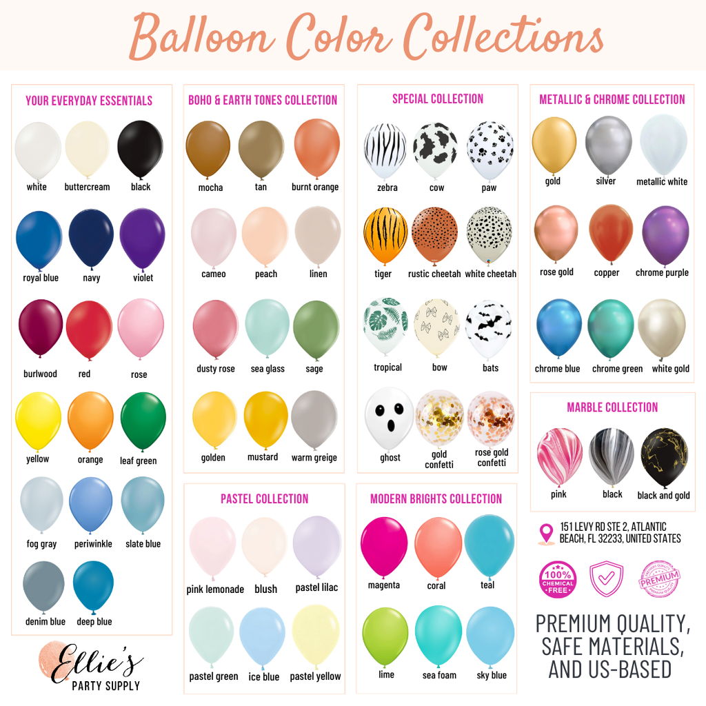 Premium Periwinkle Latex Balloon Cluster (5", 11” and 17")