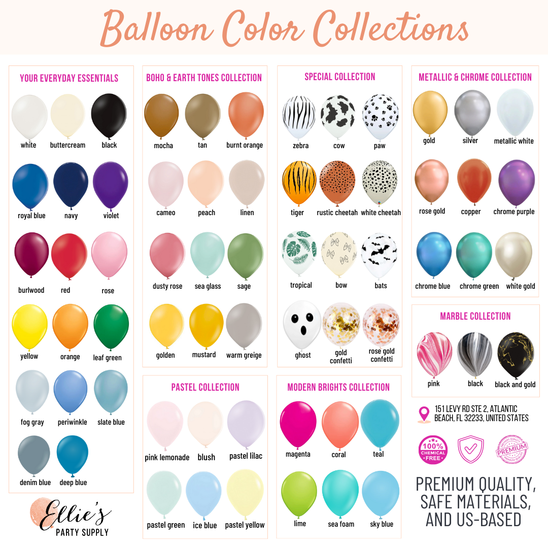 Premium Periwinkle Latex Balloon Cluster (5", 11” and 17")