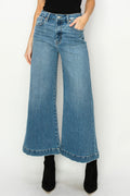 Monroe High Rise Crop Palazzo Jeans