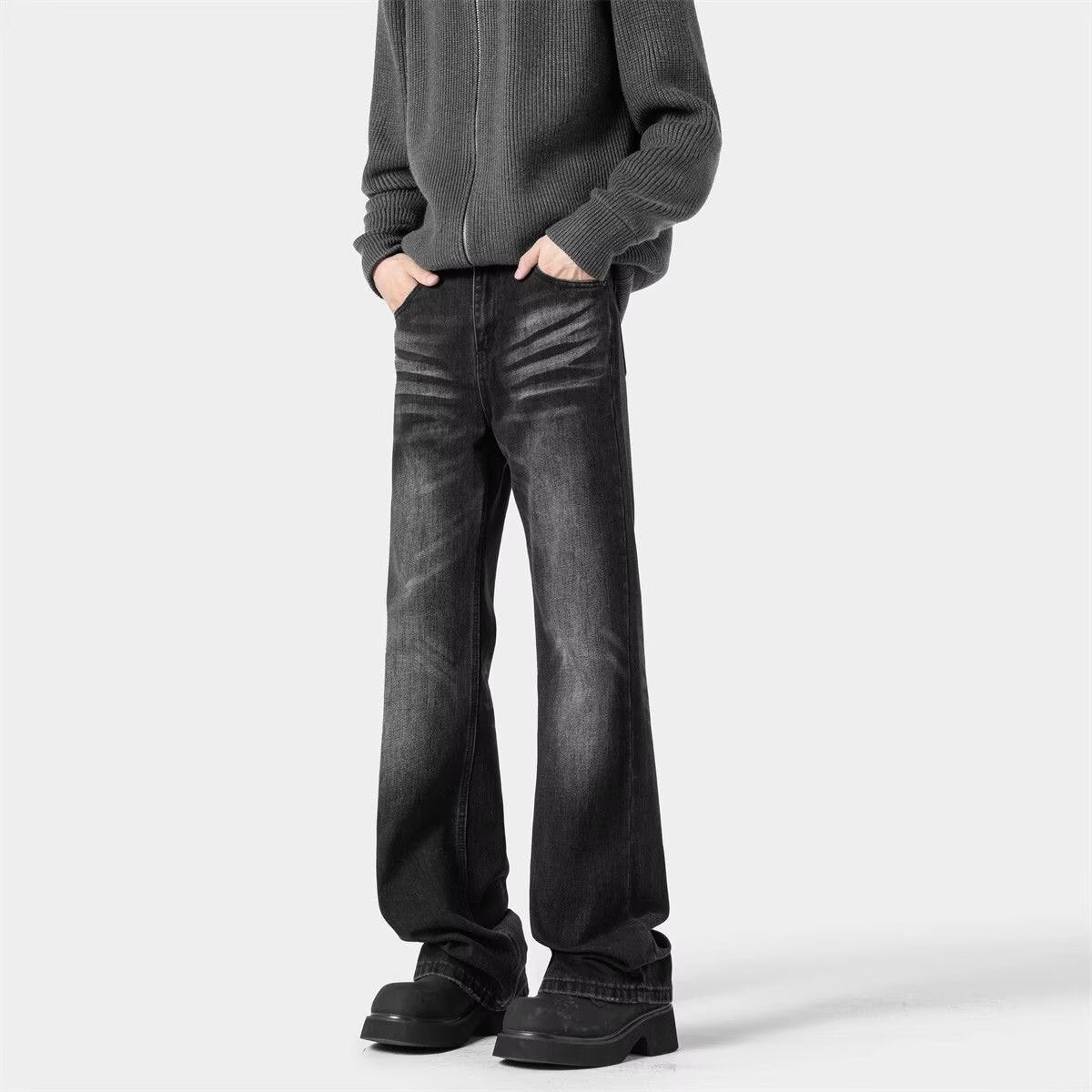 Summer Straight Leg Wide Leg Flared Jeans for Boys