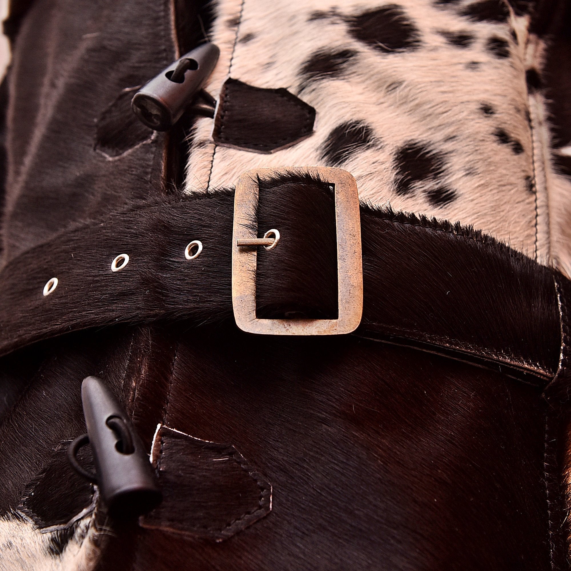 Women's Western Style Cowhide Leather Long Trench Coat