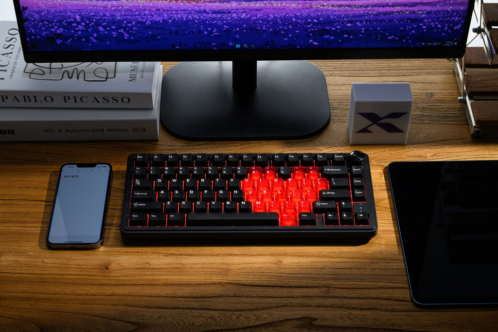 XVX M75 Lumina Tri-Mode 75% Mechanical Keyboard