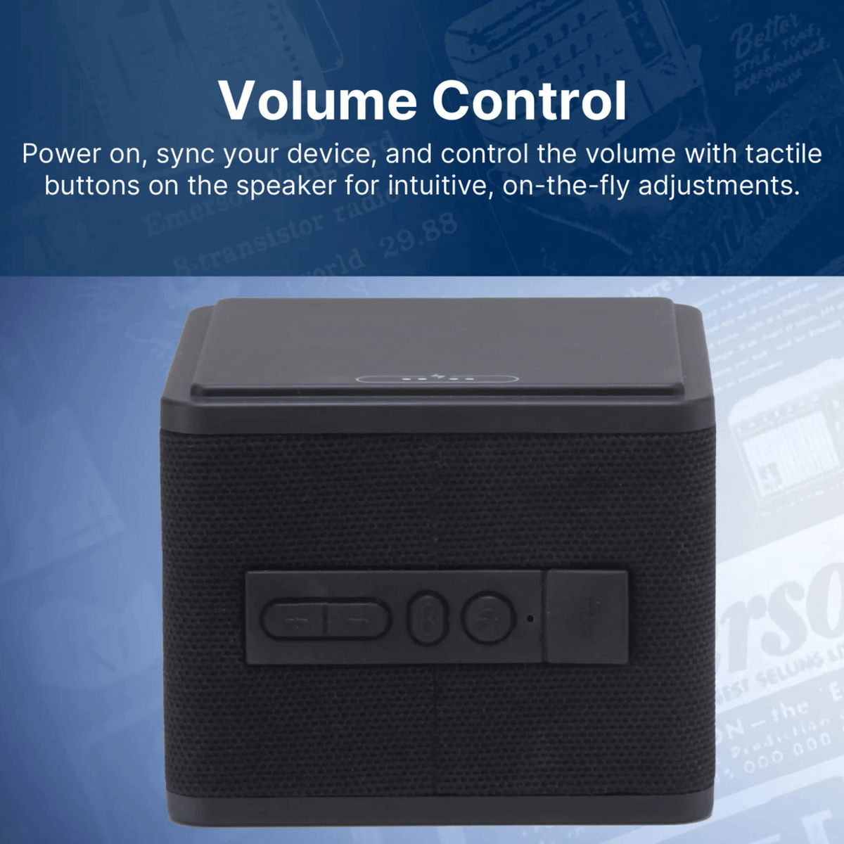 Emerson 1-Pair Instant Connect Sound Blox Wireless Magnetic Stackable Speakers