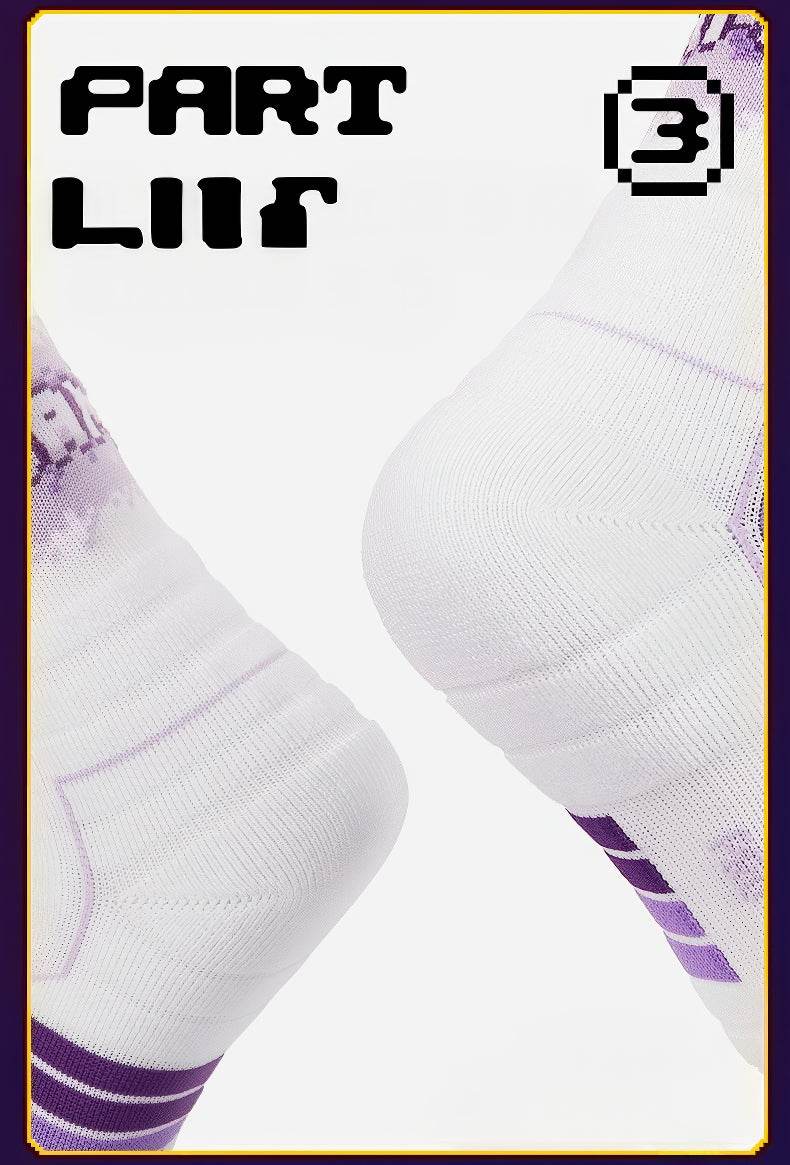 Elite Basketball Socks - High-Cut Terry Cushion Performance Crew Socks