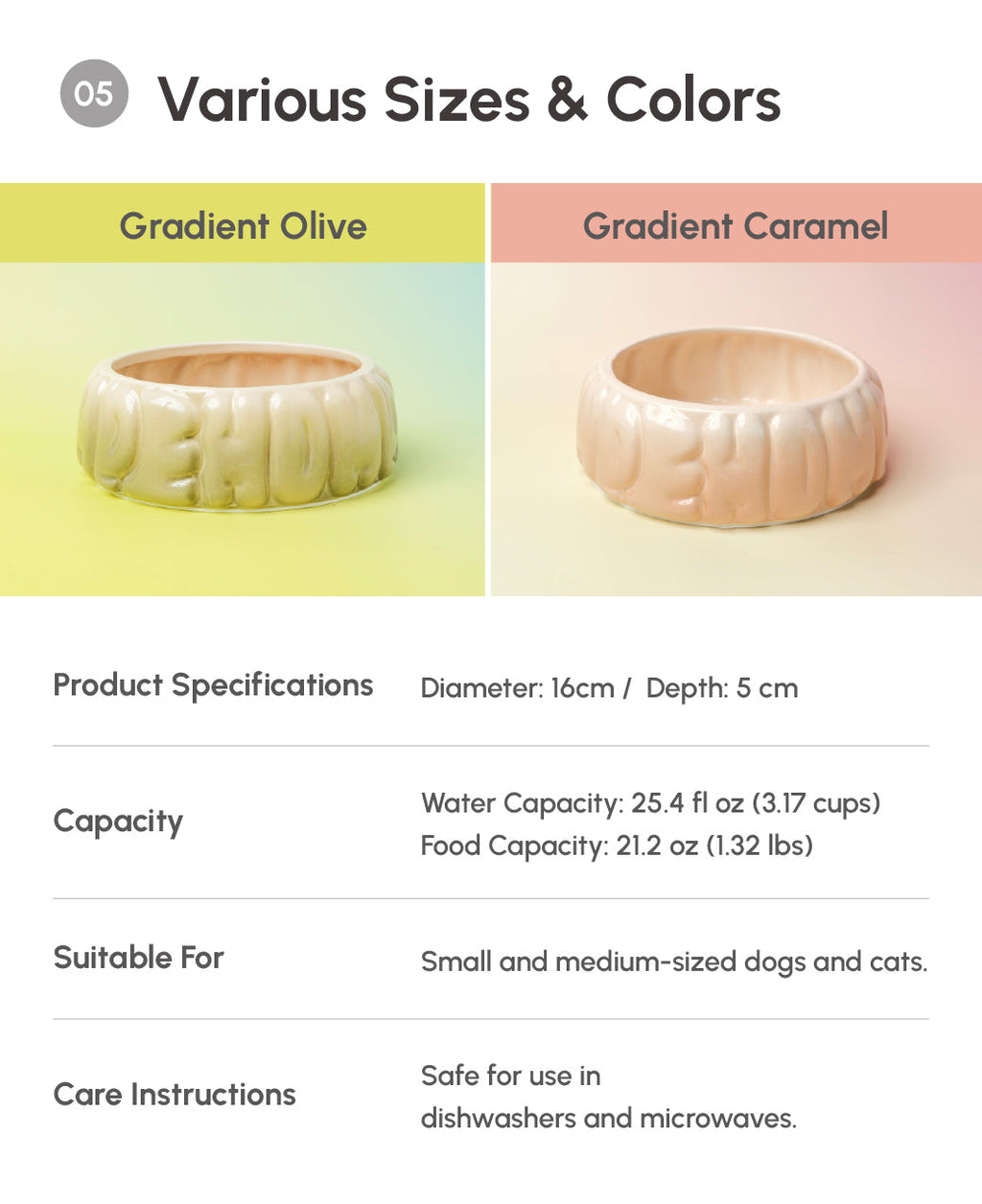 Puff Pet Bowl - Gradient Caramel