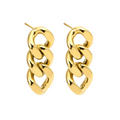 ER160G B.Tiff High Polish Gold Cuban Link Earrings