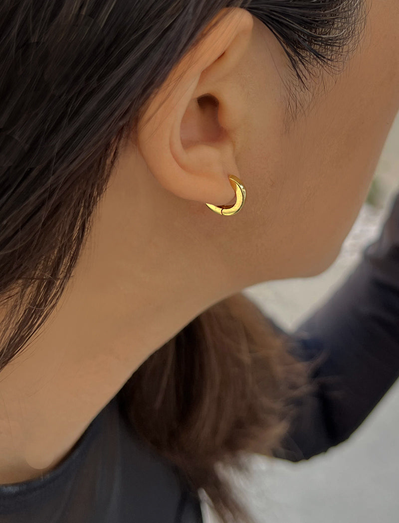 ESSENTIAL 18K Gold Over Sterling Silver Small Huggies