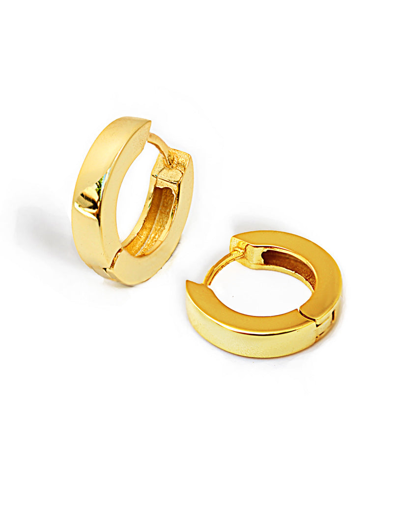 ESSENTIAL 18K Gold Over Sterling Silver Small Huggies