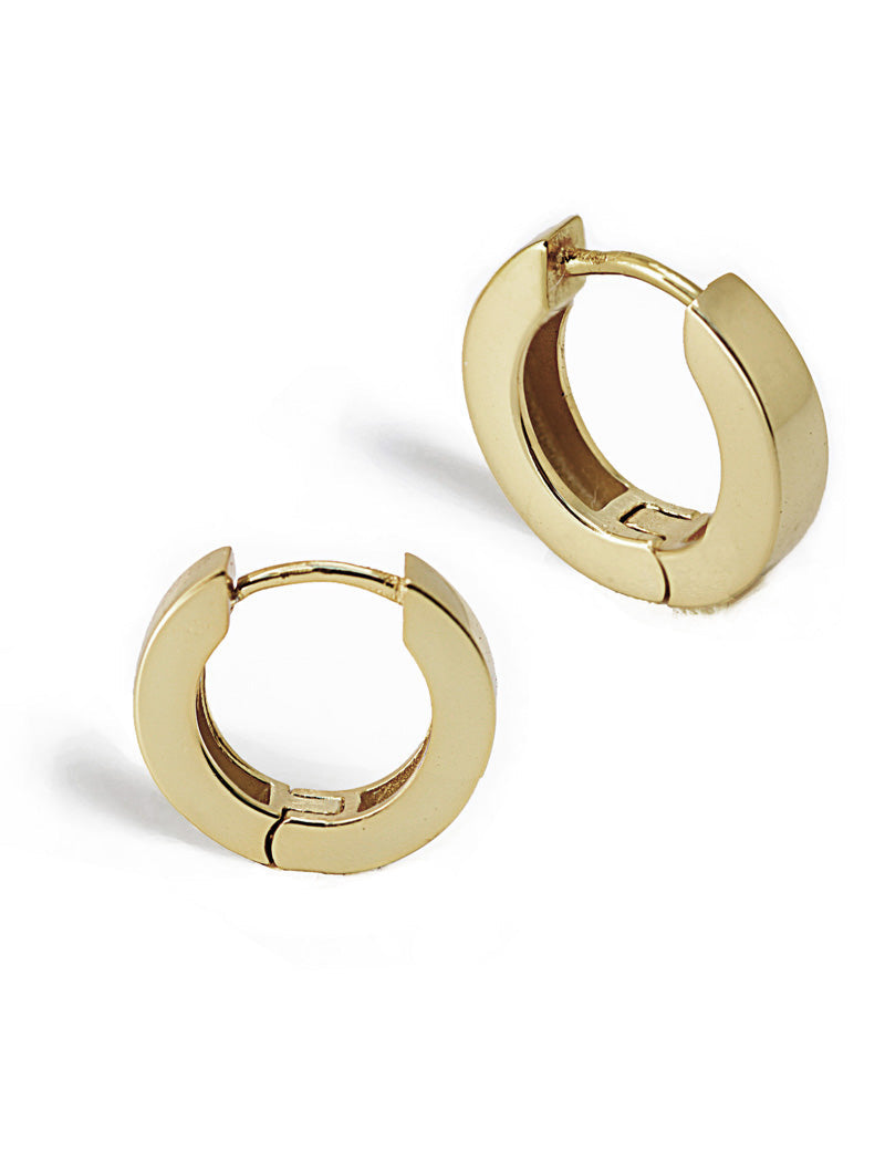 ESSENTIAL 18K Gold Over Sterling Silver Small Huggies