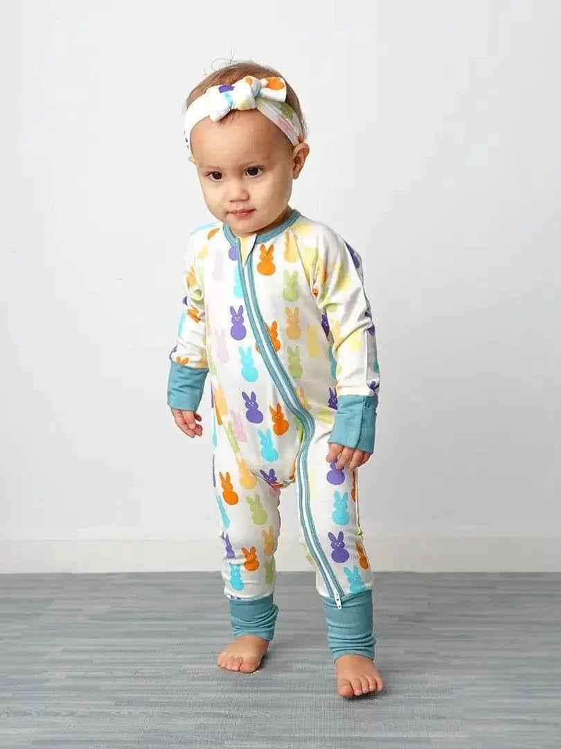 Emerson and Friends - Chillin with My Peeps Easter Bamboo Baby Headband Bow