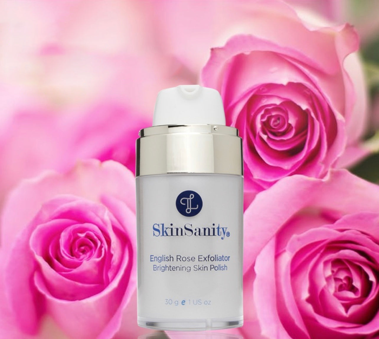 SkinSanity® English Rose Facial Exfoliator Brightening Skin Polish 0.5 oz