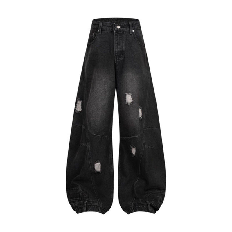 Japanese Denim Knife Jeans - Distressed Loose Fit
