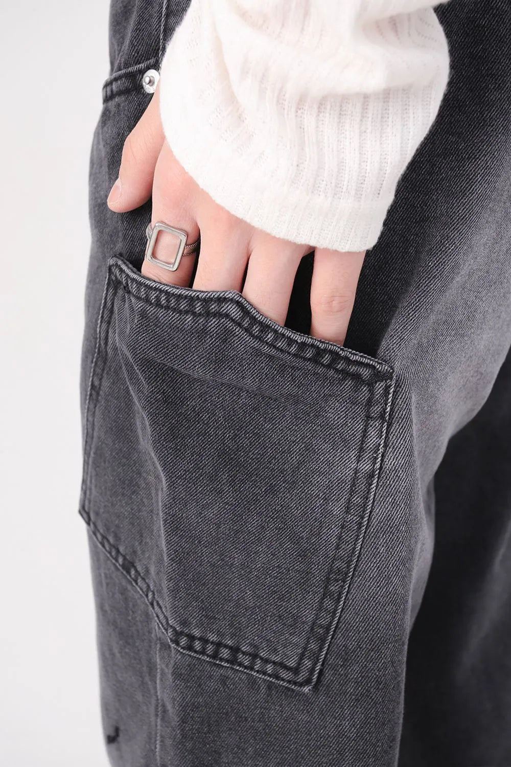 Wide Leg Men's Jeans with Pockets - Premium Japanese Denim