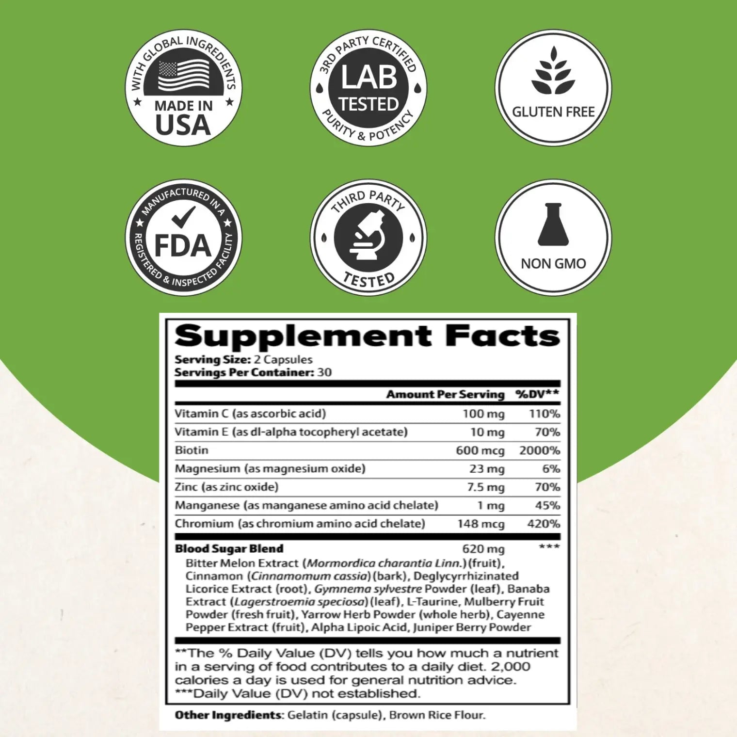 Blood Sugar by Roksy , Healthy Blood Sugar Support, Glucose Metabolism, 60 Caps