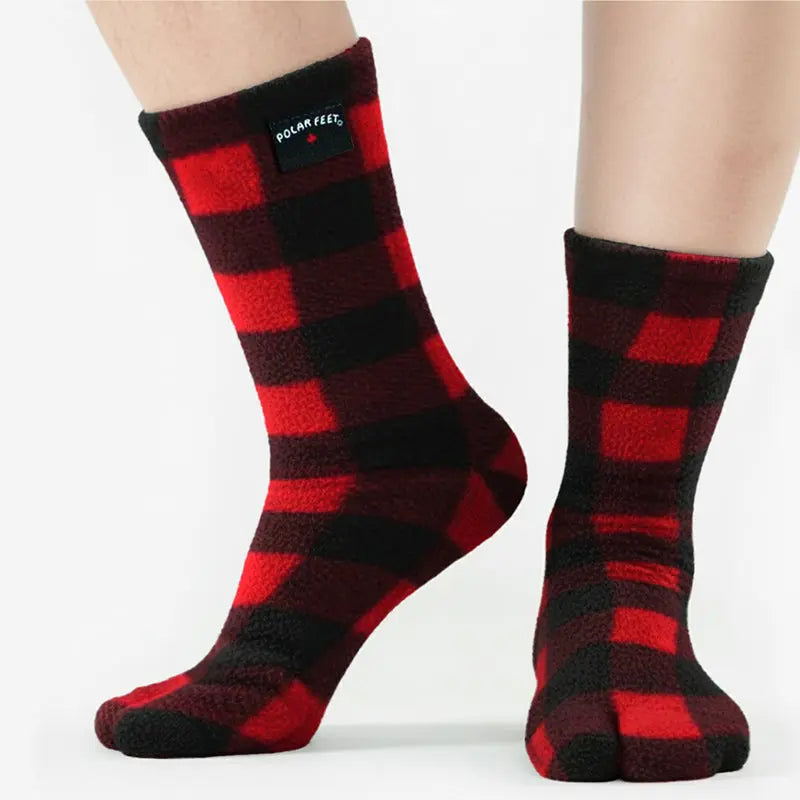 Polar Feet Fleece Tabi Socks - Lumberjack