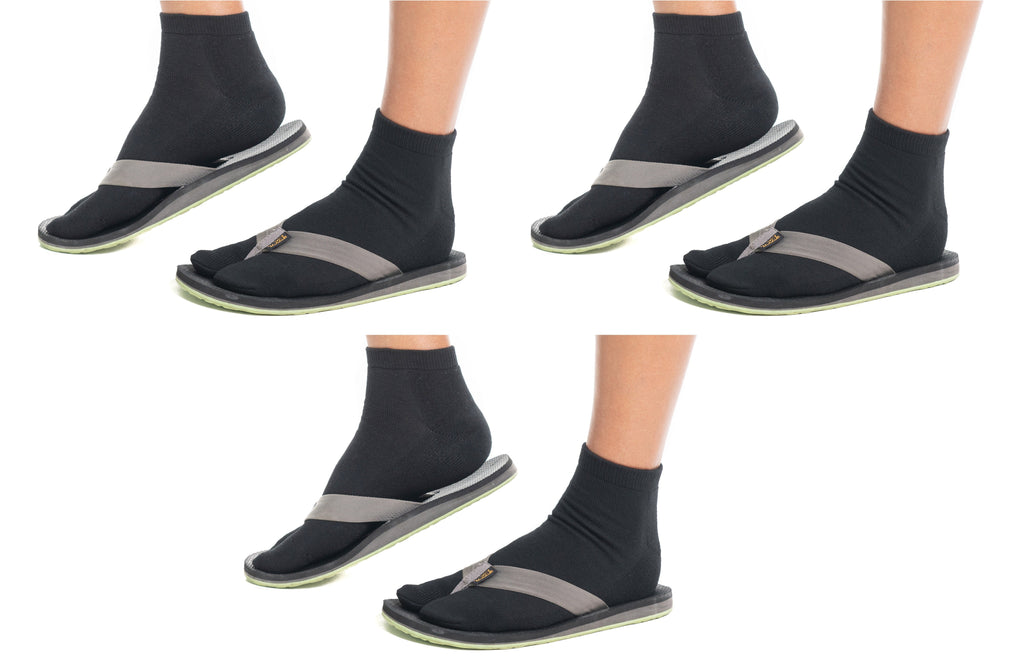 V-Toe Flip-Flop Socks Ankle Tabi 3 Pairs Thicker Comfy Warm Styles Athletic or Casual