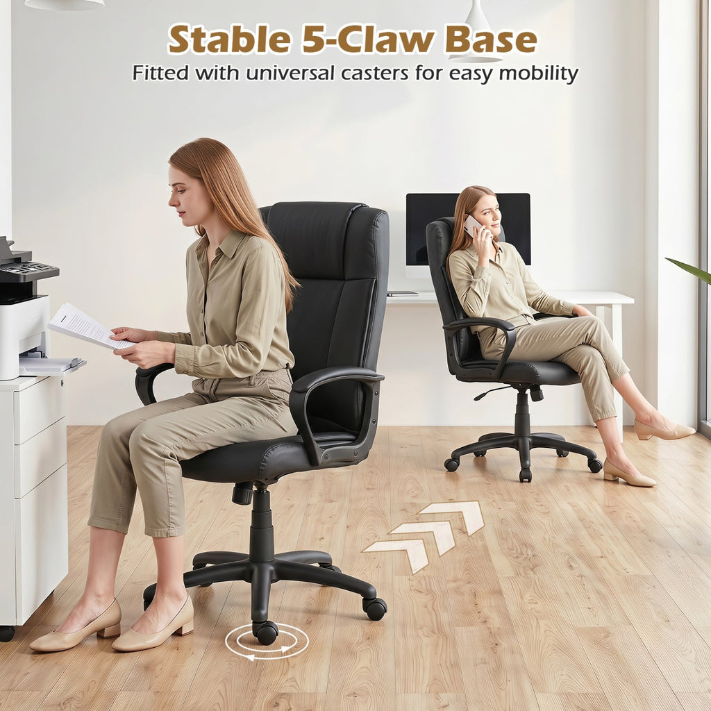 Ergonomic Office Chair with Rocking Function - Faux Leather
