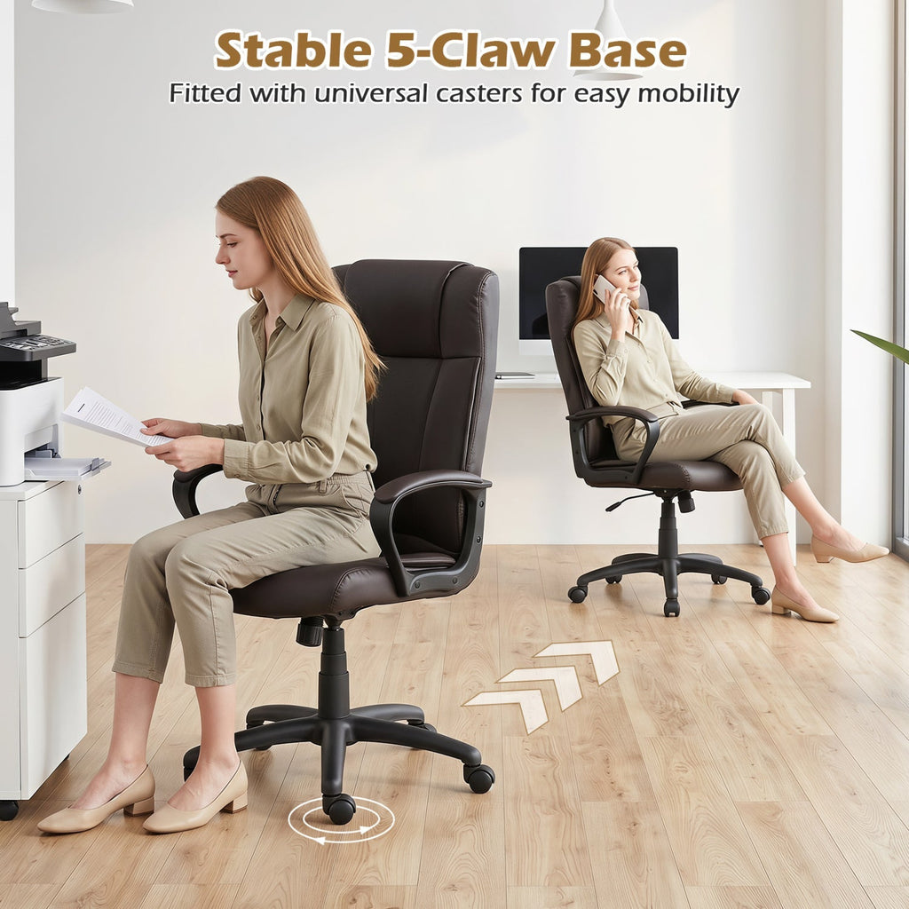 Ergonomic Office Chair with Rocking Function - Faux Leather