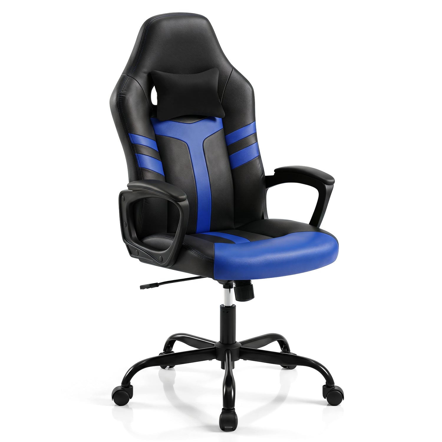 Ergonomic Gaming Chair with Removable Head Pillow & Rocking