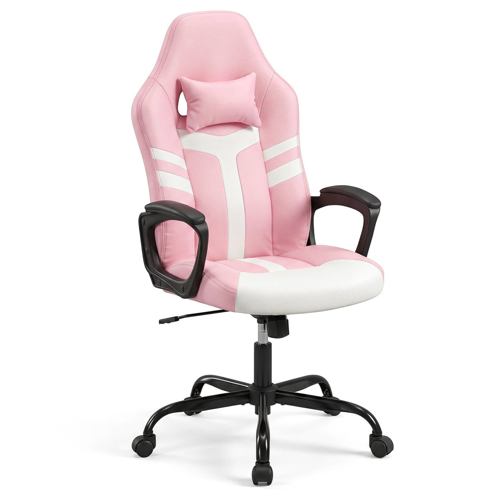 Ergonomic Gaming Chair with Removable Head Pillow & Rocking