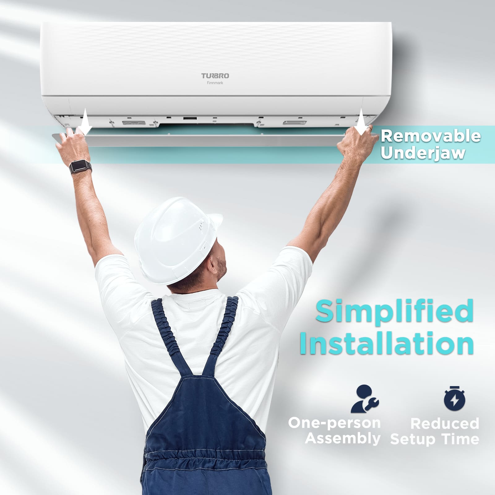 (Open Box) Finnmark Single Zone WiFi Mini Split AC (R32)