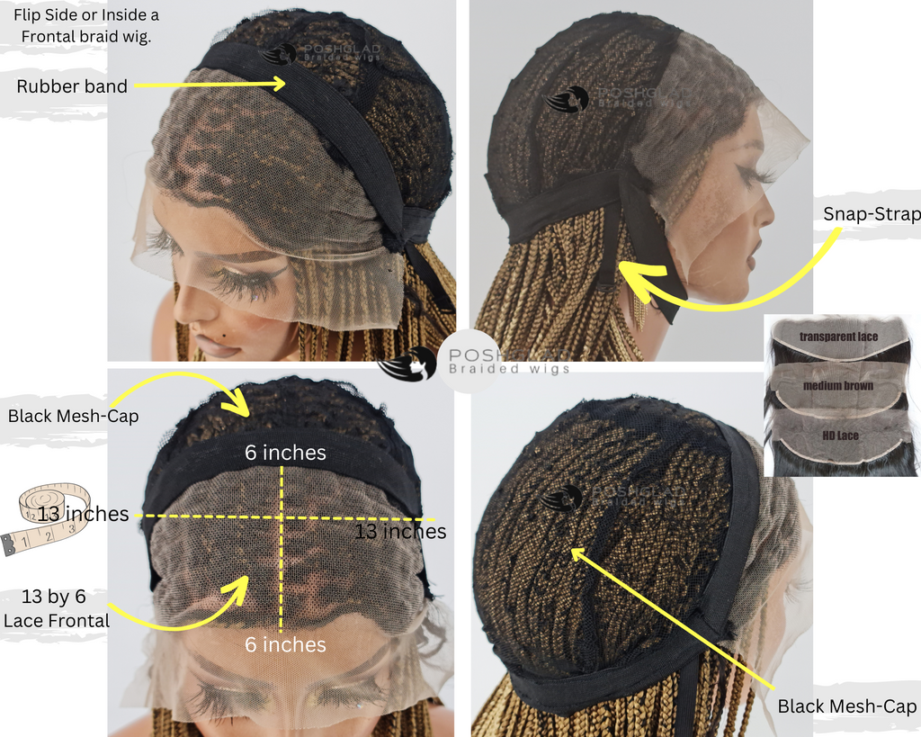 Cornrow Braid Wig - 13x6 Lace Frontal - Laraba