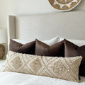 Verona Oversized Lumbar Pillow Cover – Neutral Textured Bed Pillow