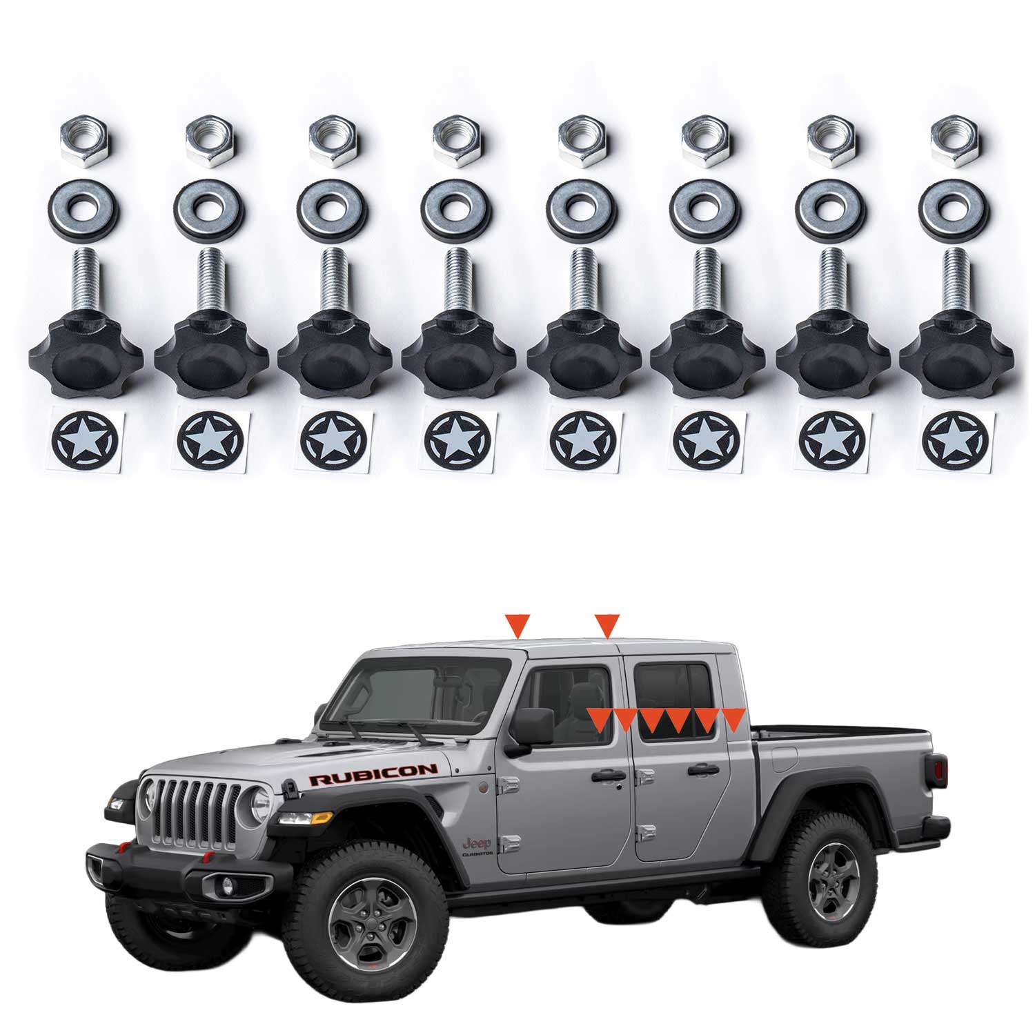 GP-Star Hardtop/ Cover Quick-release Thumbscrew Set