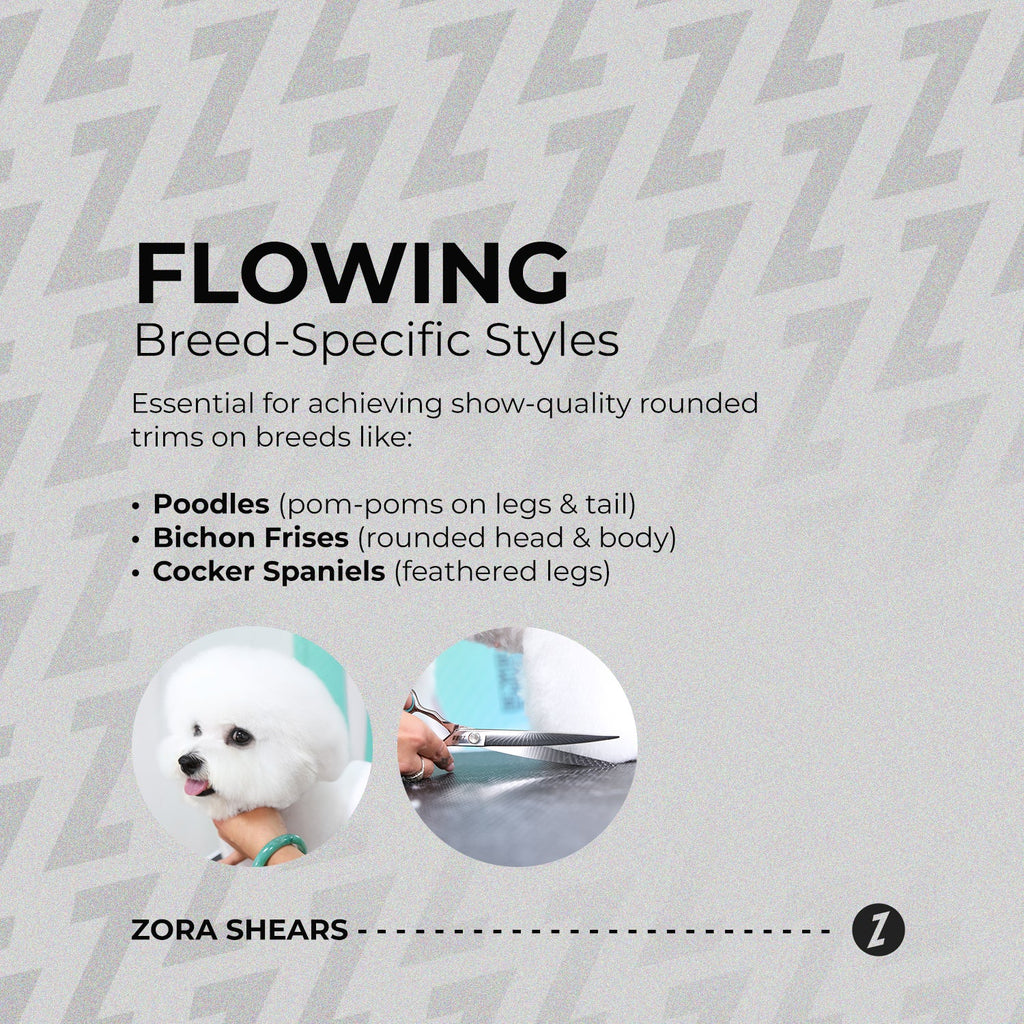 Zora Pet Grooming Curved Shear - Model A-800C